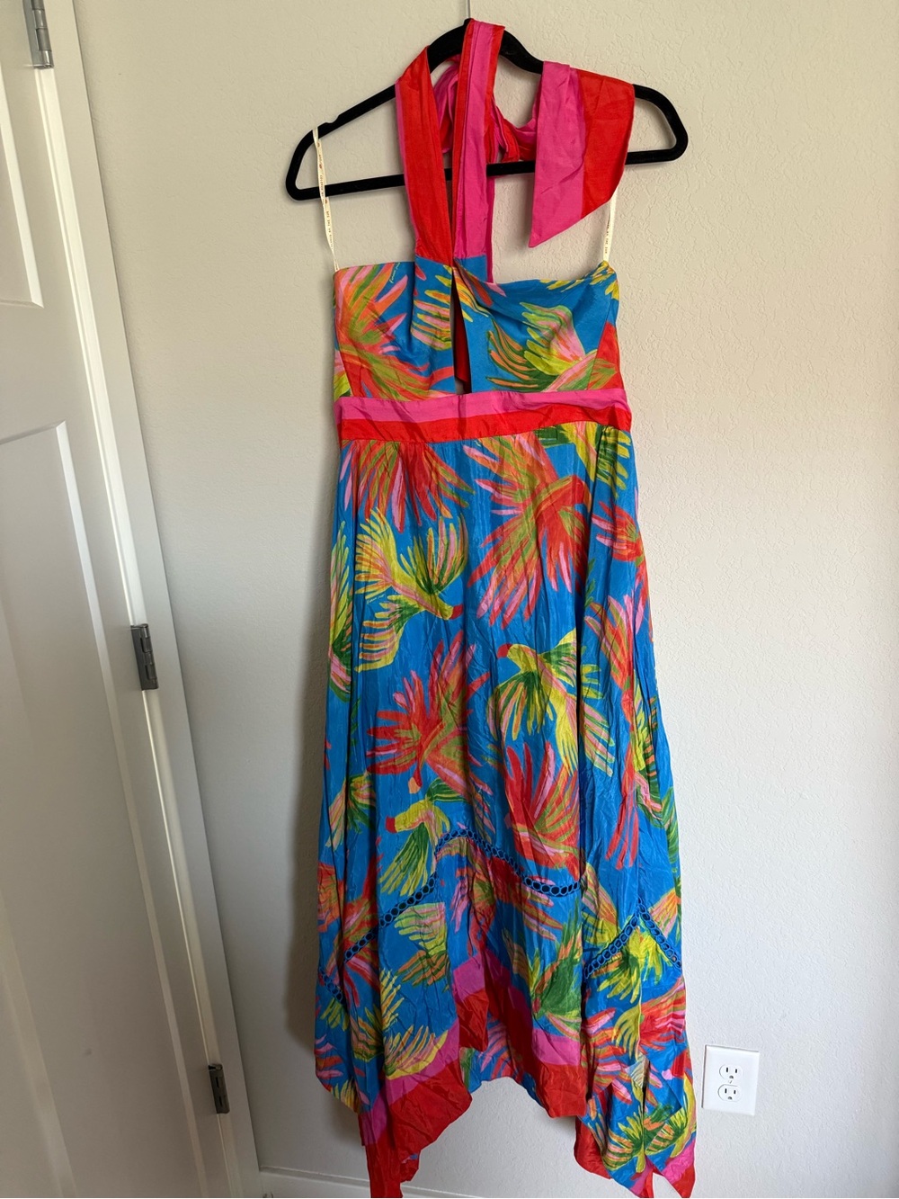 Farm Rio blue painted birds Maxi dress - Picture 4 of 7